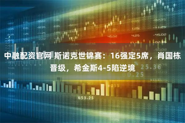 中融配资官网 斯诺克世锦赛：16强定5席，肖国栋晋级，希金斯4-5陷逆境